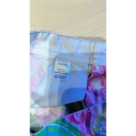 LILLY PULITZER BUTTERCUP SCALLOP TRIM FLAMINGO PAISLEY WOMENS SZ 0 - Picture 8 of 8